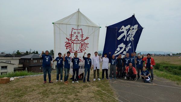 【新潟県見附市】月面での酒造りを目指す「Dassai Moon Project」を応援する大凧が「大凧合戦」に登場