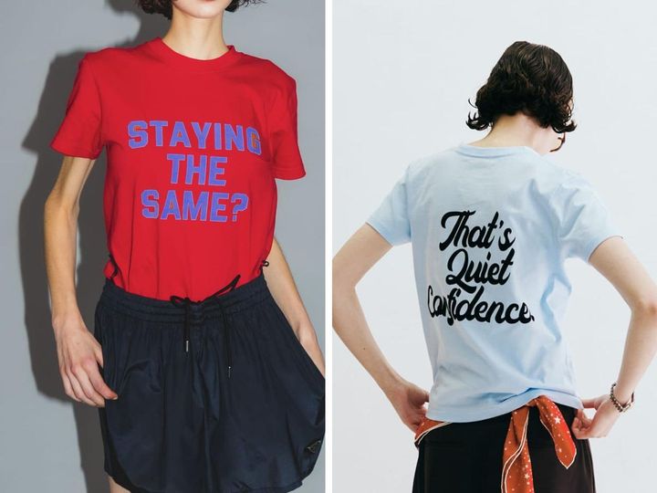 画像: 「Teya Flock Letter T-shirts」各￥8,800【テイヤ】 出典：アーバンリサーチ