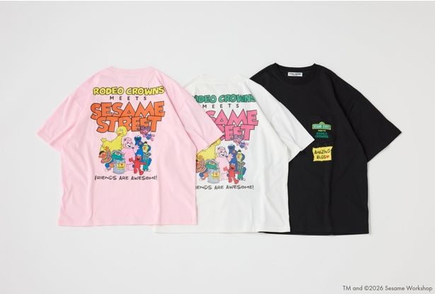  「(SESAME STREET) With RoddyTシャツ」(各4400円)
