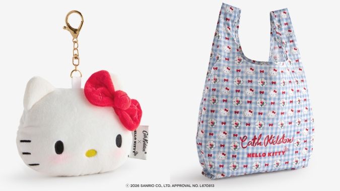 【Cath Kidston × Hello Kitty】 【Cath Kidston × Hello Kitty】エコバッグinフェイスポーチ