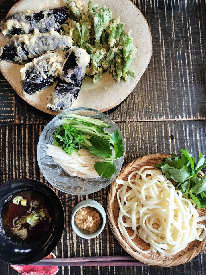 簡単！数秒！つゆの素にひと手間加えて風味と香りをプラス！冷やしうどん！長芋そうめん！きゅうりそうめん