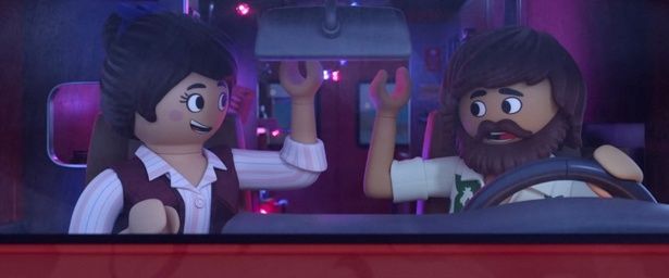 実写とアニメでメタ的に表現した(『プレイモービル マーラとチャーリーの大冒険』) [c] STX Entertainment / courtesy Everett Collection