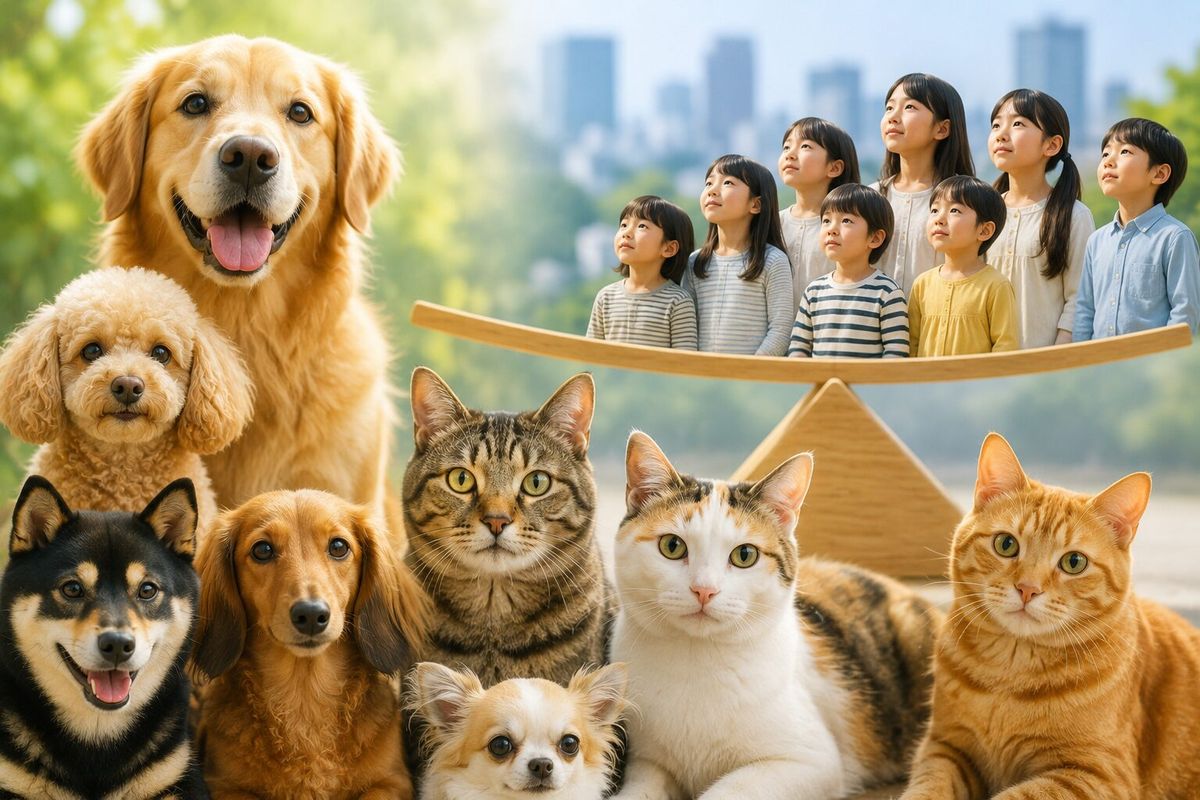 実は日本のペット犬猫の合計は約1,567万頭で15歳未満の子ども数を上回る！少子化と並走する「ペット大国」の事情 | TRILL【トリル】
