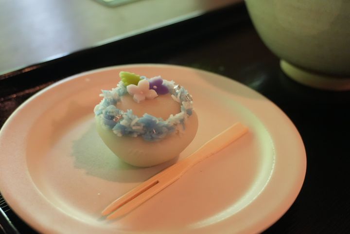 鎌倉「一条恵観山荘」の紫陽花の和菓子