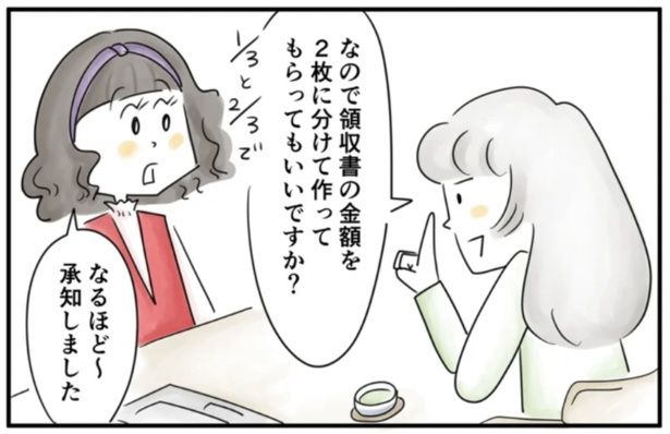 ウェディングフォト撮影の費用、パートナーには嘘を伝えて… （C）とげとげ。／レタスクラブ