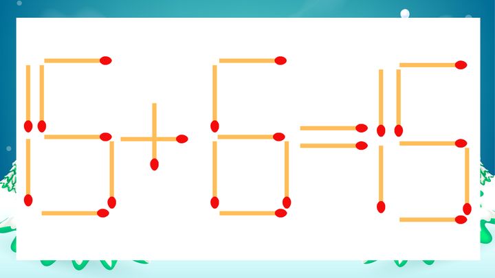 【マッチ棒クイズ】1本だけ動かして正しい式に：15-6=15？の問題画像