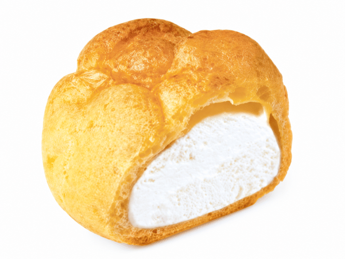 不二家 100円シュークリーム 断面 