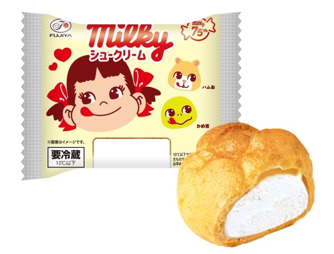 不二家 100円シュークリーム milky75thミルキーシュークリーム