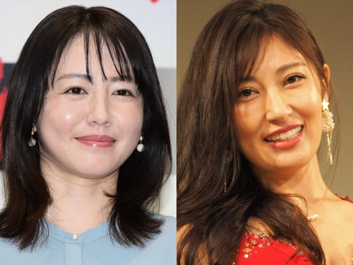 （左から）磯山さやか、熊田曜子 クランクイン！ width=