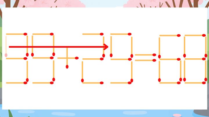 【マッチ棒クイズ】1本だけ動かして正しい式に：99+23=68？の解答画像