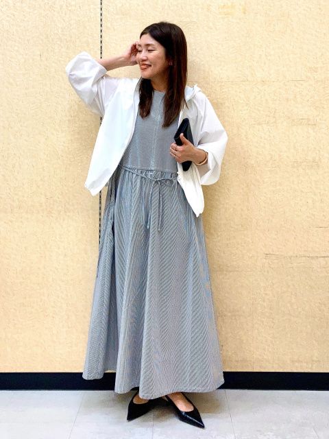 【ユニクロ】細リボンがフェミニンなほっそり見えワンピ