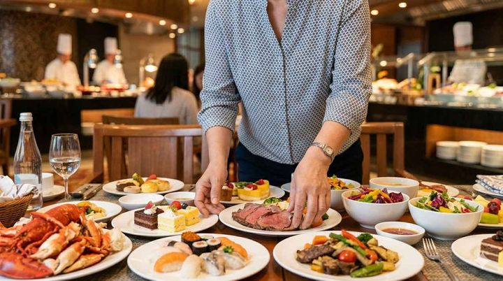 画像: ホテルビュッフェで料理を山積み＆放置。マナー違反な客への【静かな制裁】にスカッと！