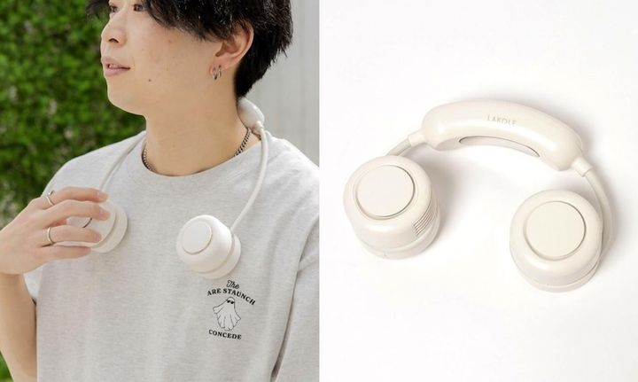 画像: ペルチェネックファン（アイボリー）¥4,950 出典：ラコレ