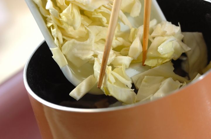 キャベツ豚汁の作り方1
