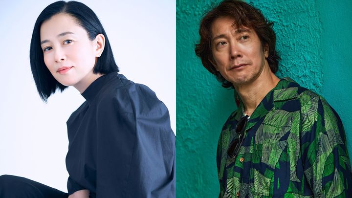 ドラマ『ラストノート』に出演する（左から）坂井真紀、佐々木蔵之介 width=