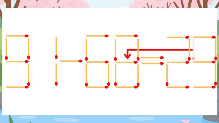 【マッチ棒クイズ】1本だけ動かして正しい式に：91-60=29？の解答画像