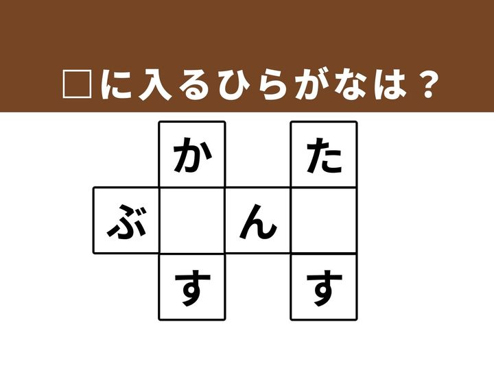 マスの空欄を埋めて3つの言葉を完成させる、ひらがなクロスワードパズルです。なじみのある単語を思い出しながら正解を導き出し、パッと答えがつながる瞬間の達成感を味わいましょう。