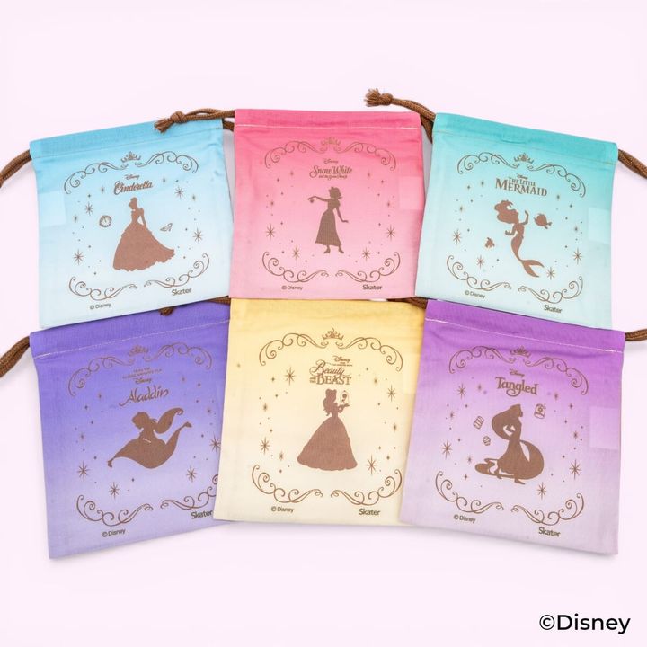 ブラインド ランチ巾着M ディズニープリンセス 全6種 裏