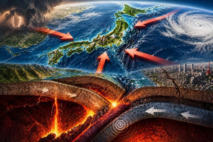 国土面積わずか0.25%の『日本』に世界の地震の約18%が集中。4つのプレートが交わる地理的条件の驚きの真相