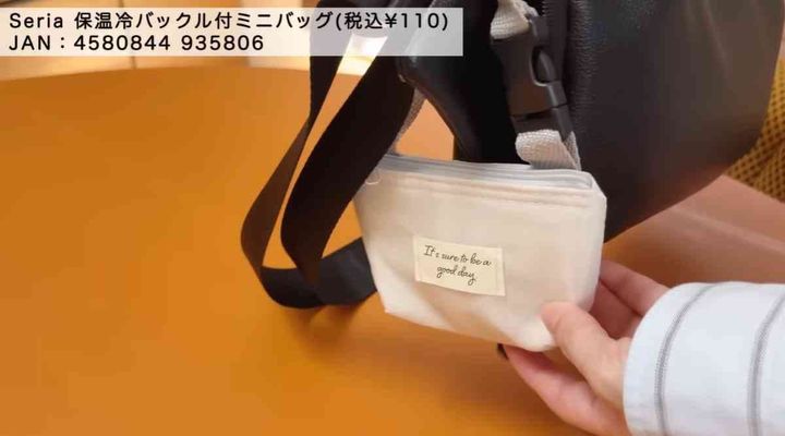 セリア┃保温冷バックル付ミニバッグ