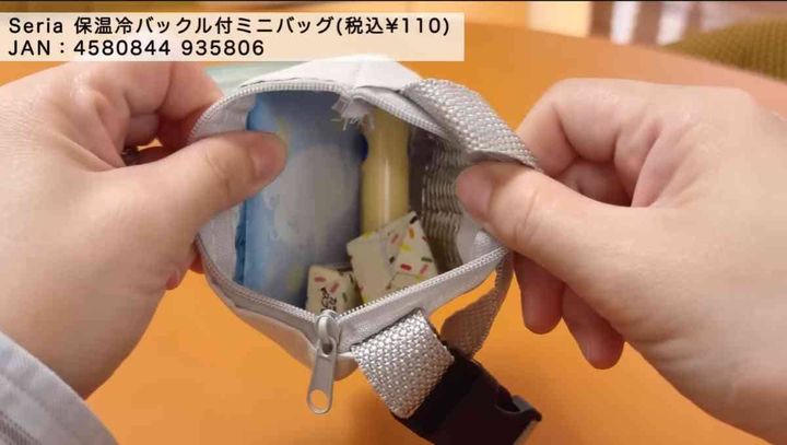 セリア┃保温冷バックル付ミニバッグ