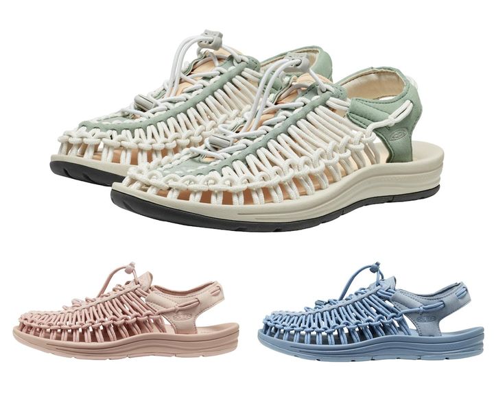 画像: ユニーク（リリーパッド/ピーチフィズ、カメオローズ/カメオローズ、ダスティブルー モノ）各¥15,400 ◾️展開：22.5〜26cm（0.5cm刻み） 出典：キーン・ジャパン