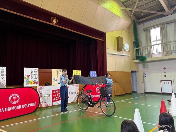 【愛知県名古屋市】名古屋ダイヤモンドドルフィンズが、小学校で「みんなで守ろう！交通安全教室」を実施