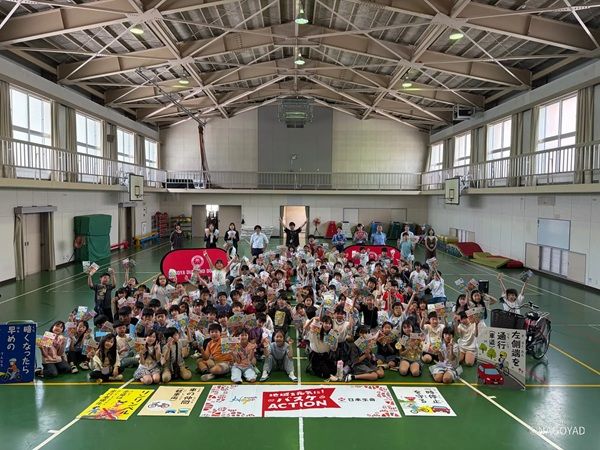 【愛知県名古屋市】名古屋ダイヤモンドドルフィンズが、小学校で「みんなで守ろう！交通安全教室」を実施