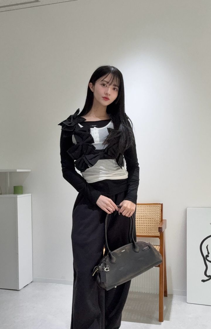 【SNAP】どんなトップスとも合うハーネスベスト♡ 清水理央 さん