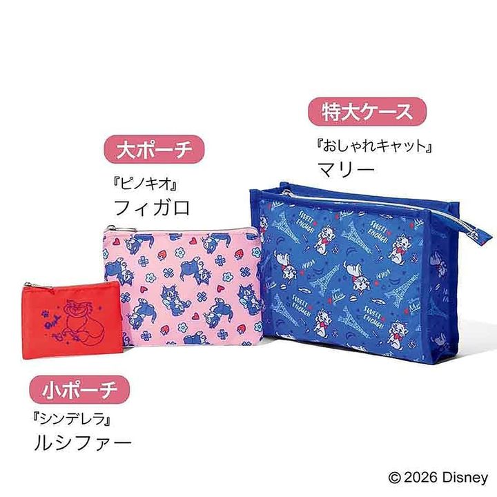 特大ケース＆大・小ポーチ豪華3点セット