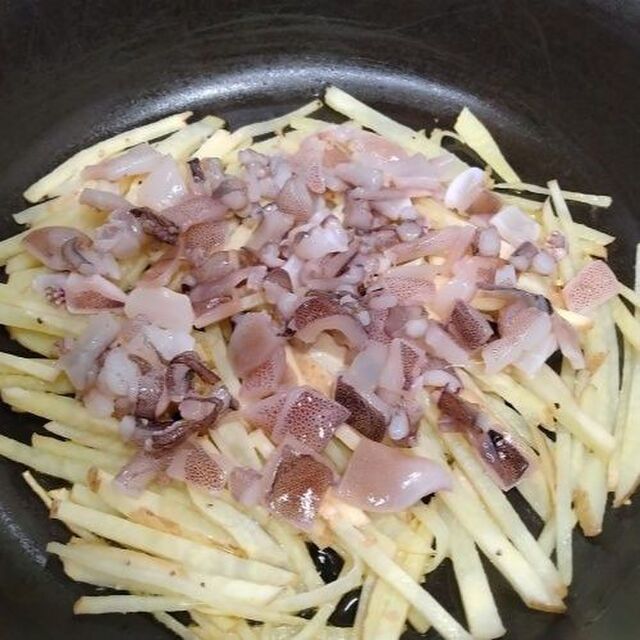 イカを重ねる