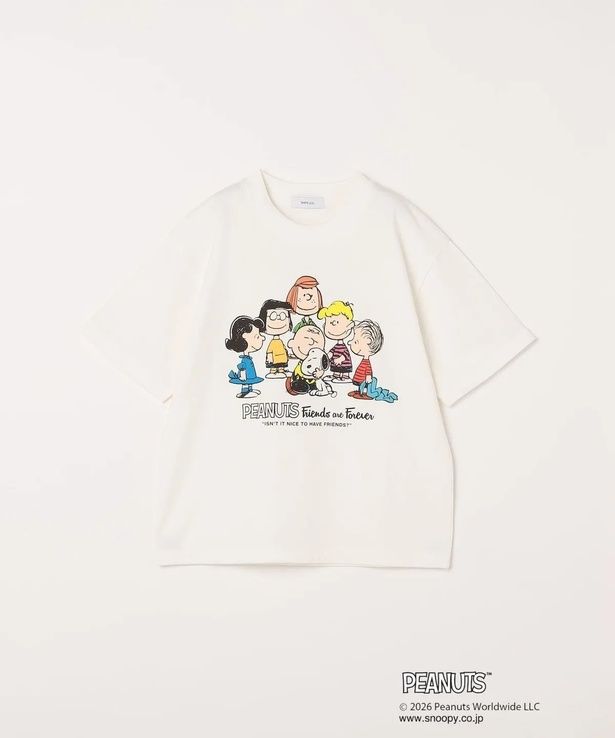 「SHIPS any: SNOOPY コラボ グラフィック プリント Tシャツ<KIDS>(ホワイトその他)」(5500円) 