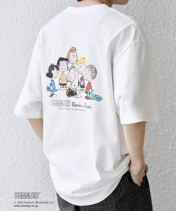 「SHIPS any: SNOOPYコラボグラフィックプリントTシャツ(ホワイトその他)」(5940円)