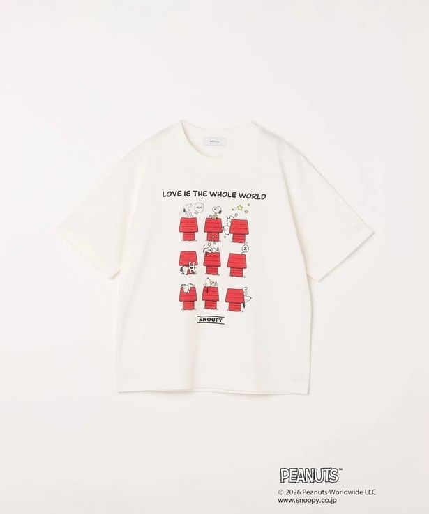 「SHIPS any: SNOOPY コラボ グラフィック プリント Tシャツ<KIDS>(ホワイト)」(5500円) 