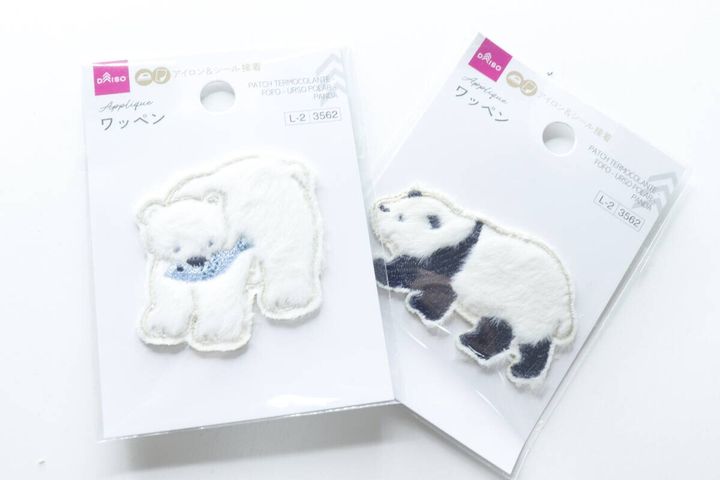 ワッペン（ふわふわ、しろくま、ぱんだ） バリエーション