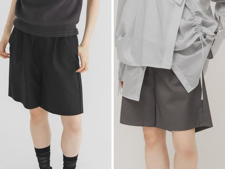 画像: 「ダブルタックショートパンツ」各￥7,150 出典：KBF