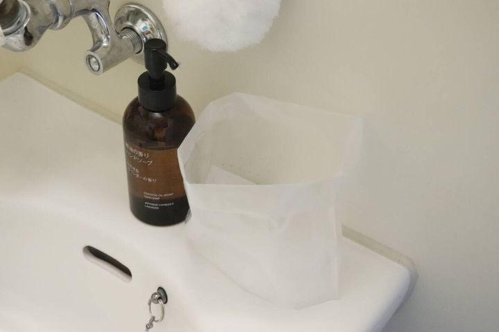 ダイソーの自立する水切りゴミ袋（42枚）の使用例