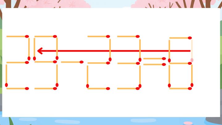 【マッチ棒クイズ】1本だけ動かして正しい式に：23-23=8？の解答画像