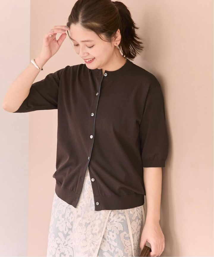画像: 「WASHABLE COOL UV ハーフスリーブカーディガン」￥14,300 出典：ジャーナル スタンダード