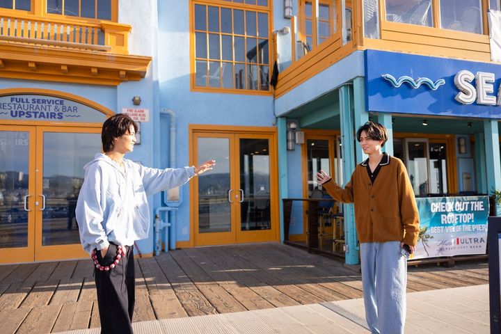 トラベルバラエティ『King & Princeがまちあわせ in LA』エピソード1先行カット （C）2026 UNIVERSAL MUSIC LLC width=