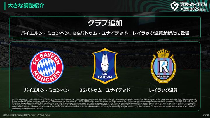 画像1: 『サカつく2026』Ver.2.0大型アップデート実施！日本代表の公式ライセンス取得…「代表招集」など新たなドラマパートが複数追加