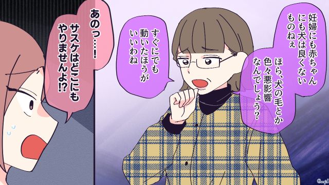 嫁の妊娠報告を聞き「犬は、どこに預けるの？」里親に出す前提で話を進めた義母に怒った話