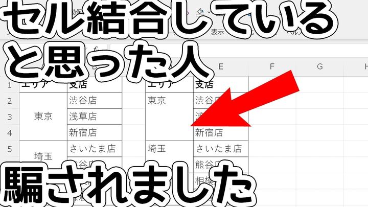 編集が楽！セル結合風の作表テクニック