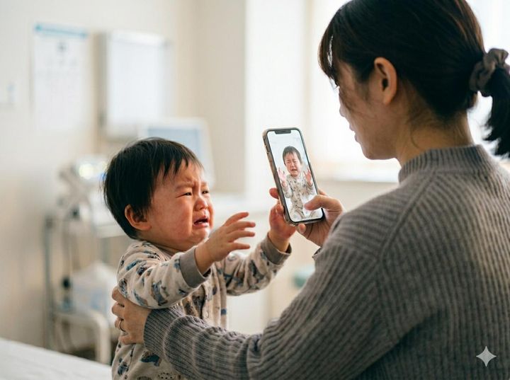 画像: 小児科で、泣く我が子より撮影が優先！？ 注意した看護師に「通報するぞ」と逆ギレした親の末路