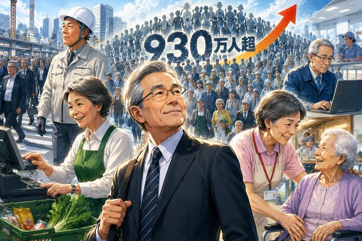 実は65〜69歳の「2人に1人以上」が働いている！2024年に930万人を超えた日本の高齢就業者が示す驚きの実態