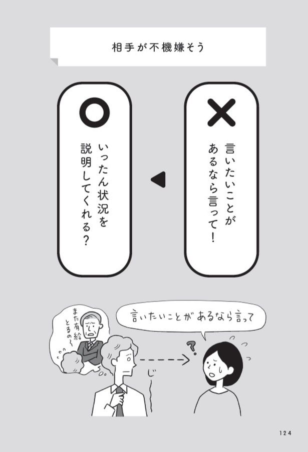 夫の沈黙には、問い詰めずに「報告」を求める （C）五百田達成／KADOKAWA