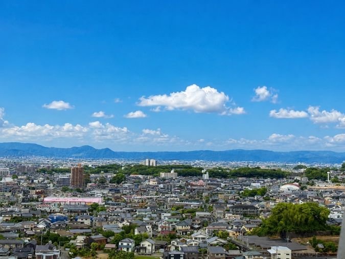 成田山 観音像からの景色