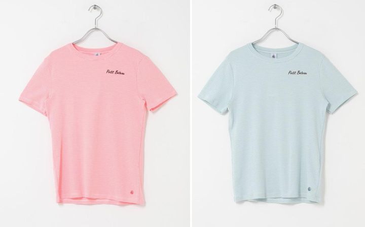 画像: 「別注EMBROIDERYT-SHIRTSCUST」各￥6,270【PETIT BATEAU×URBAN RESEARCH DOORS】 出典：アーバンリサーチ ドアーズ