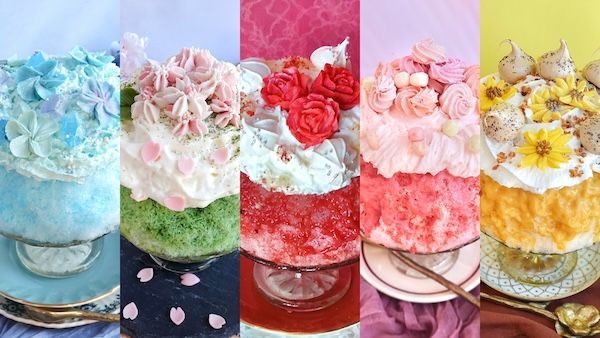 【東京都杉並区】西荻窪のスイーツ店「メイプリル」から華やかなケーキ風かき氷「夏花氷」全5種が登場