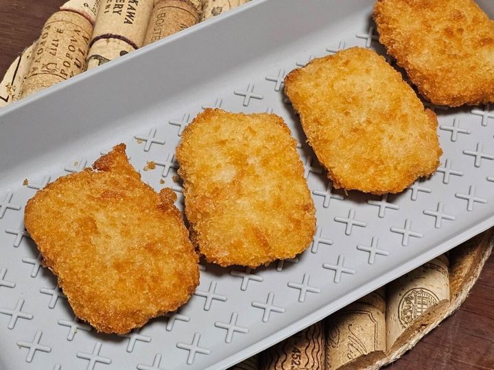 ダイソー シリコーンオーブントレー 使用例 加熱後 仕上がり